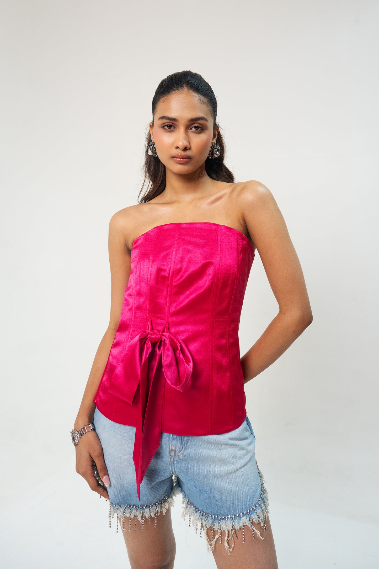 Magenta Tube Corset