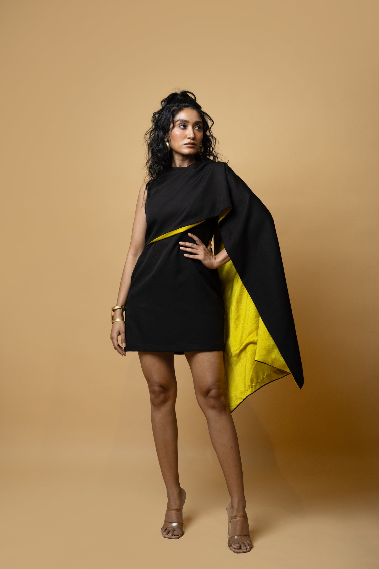 Black Dress with Back Flap