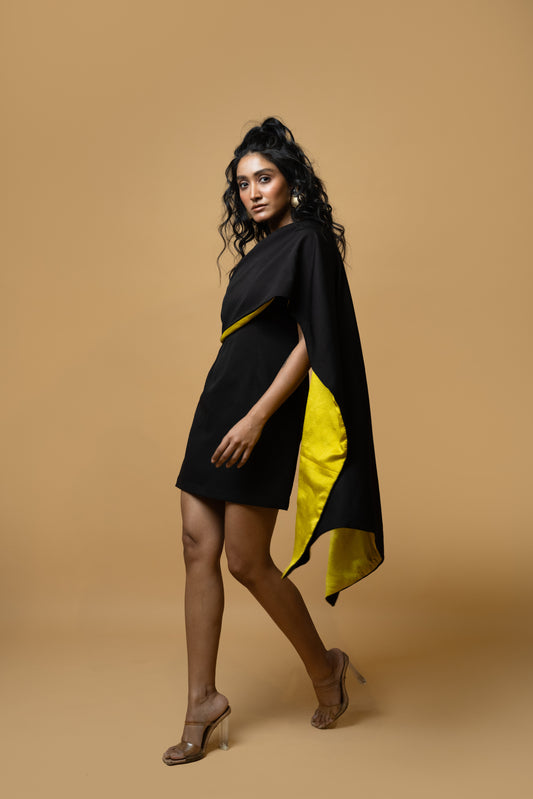 Black Dress with Back Flap