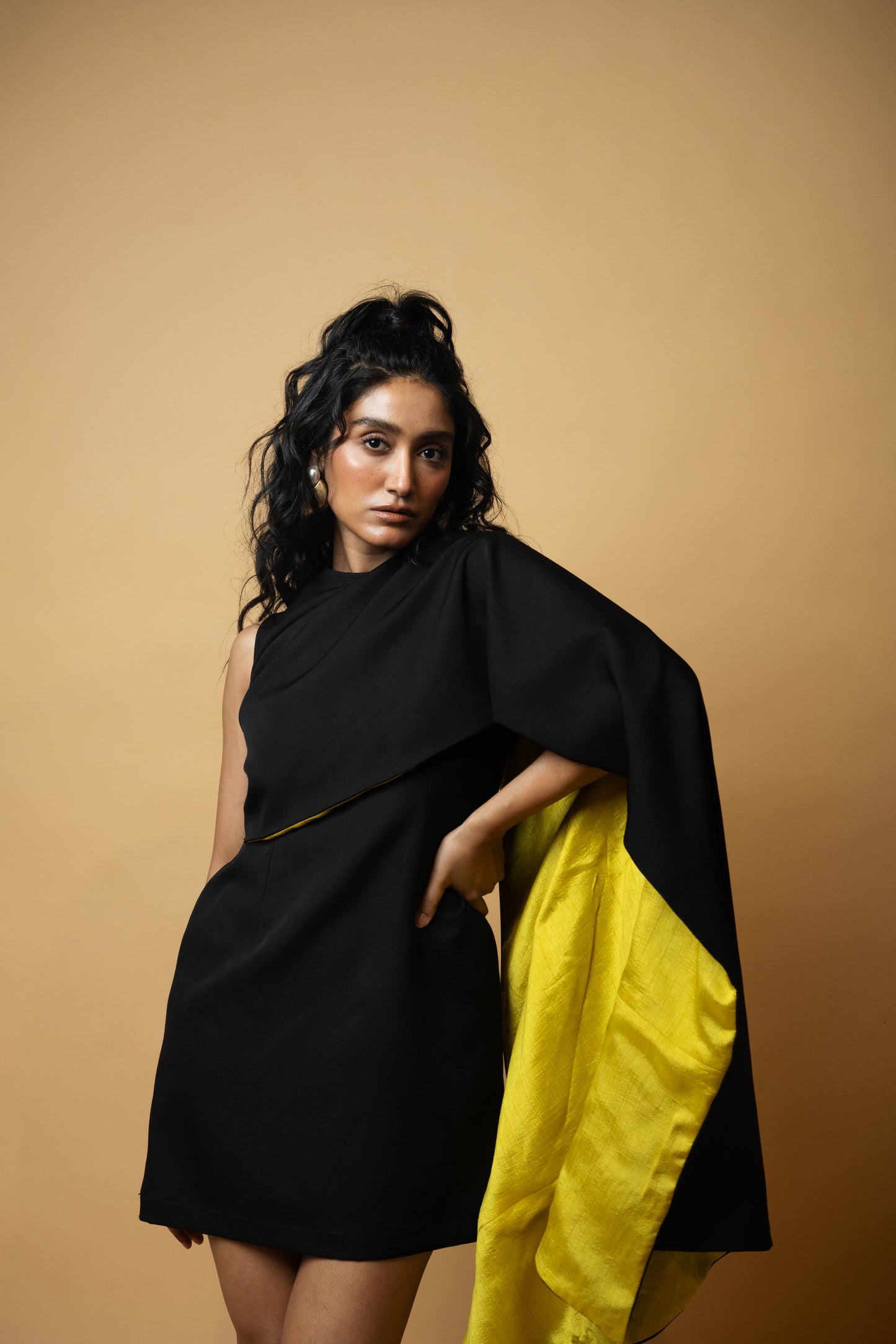 Black Dress with Back Flap
