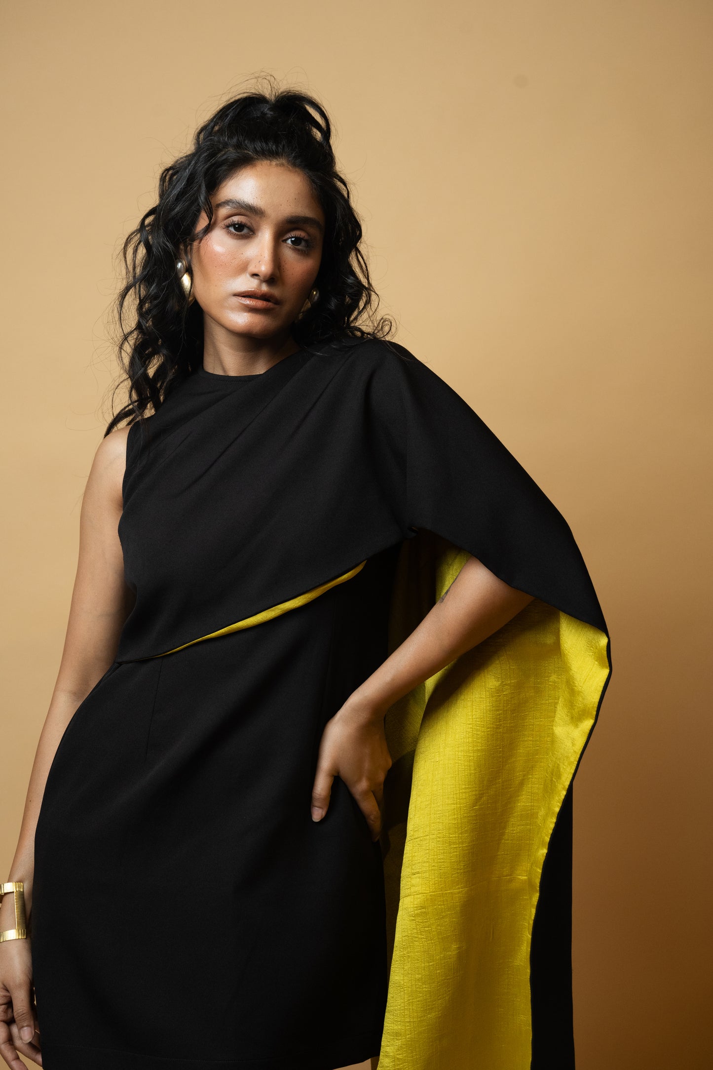 Black Dress with Back Flap