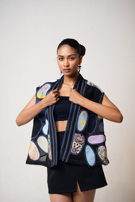 Patch Jacket Sleeveless