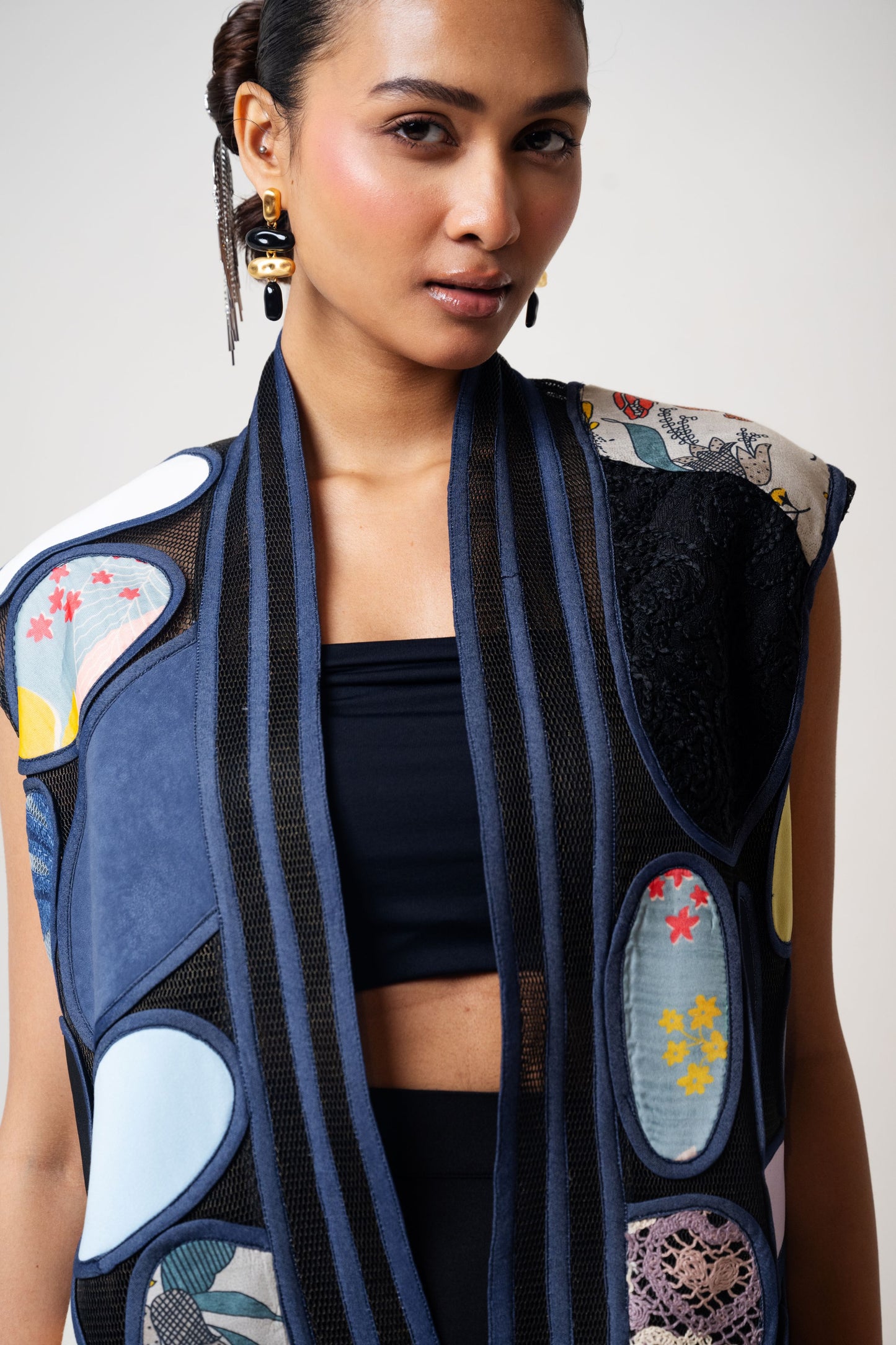 Patch Jacket Sleeveless