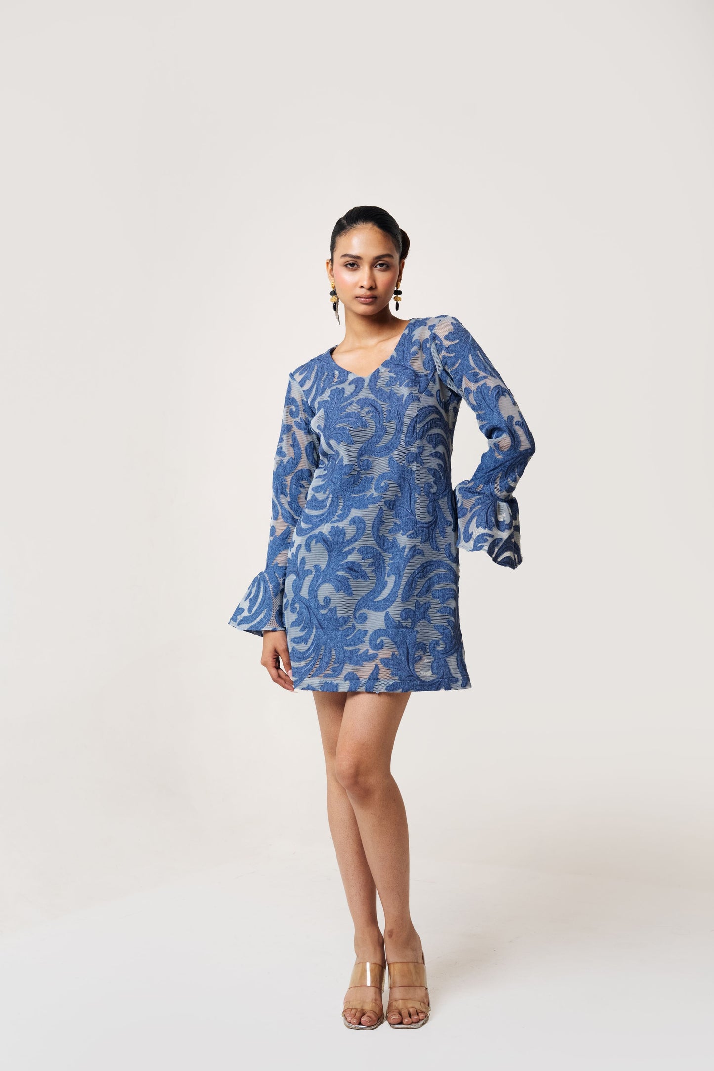 Net Denim Dress