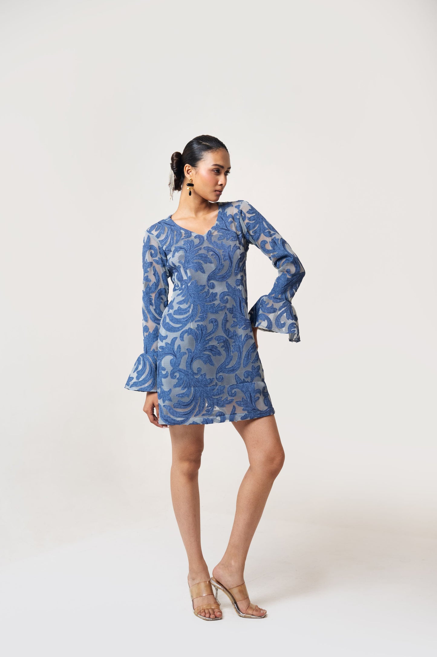 Net Denim Dress