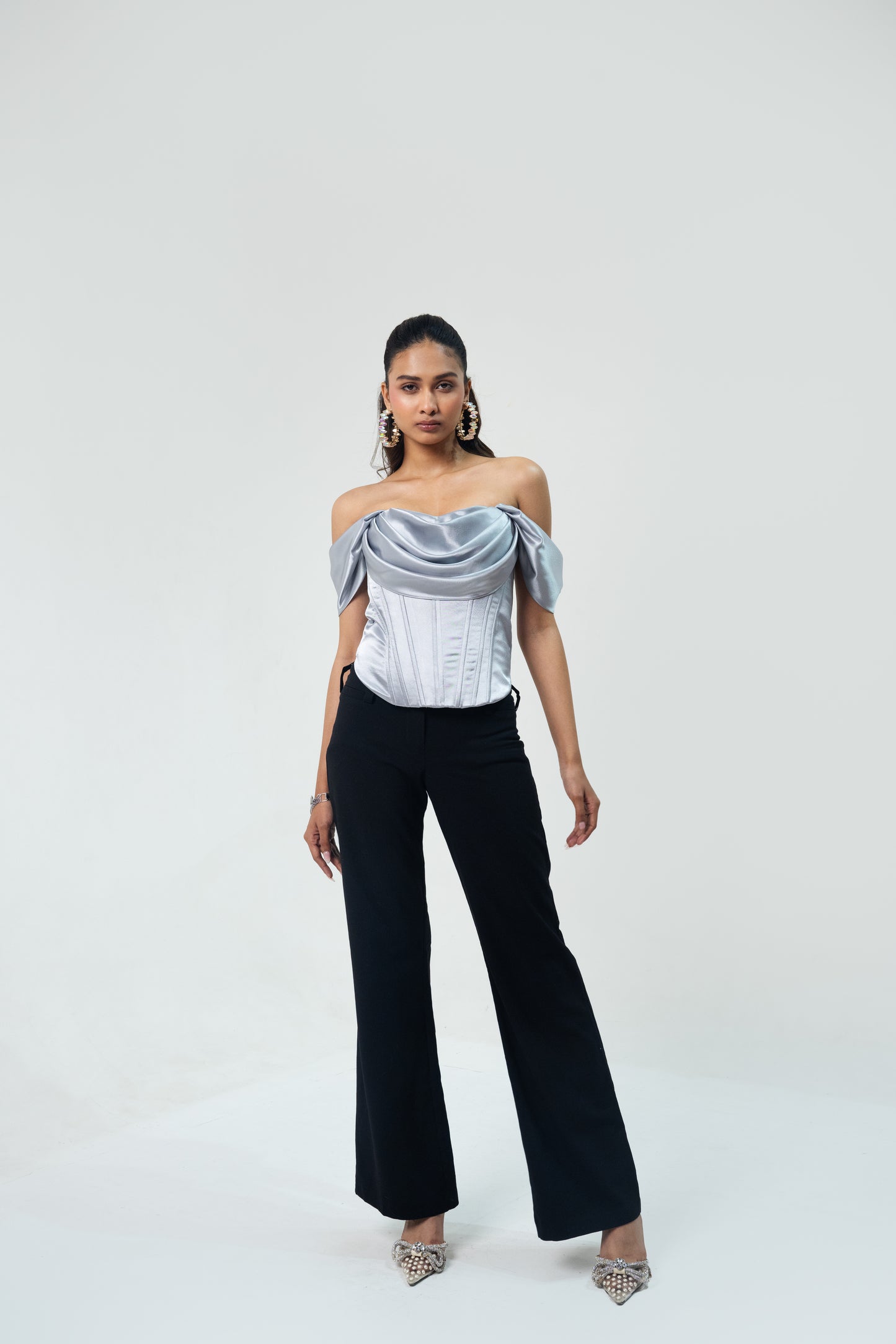 Silver Cowl Corset