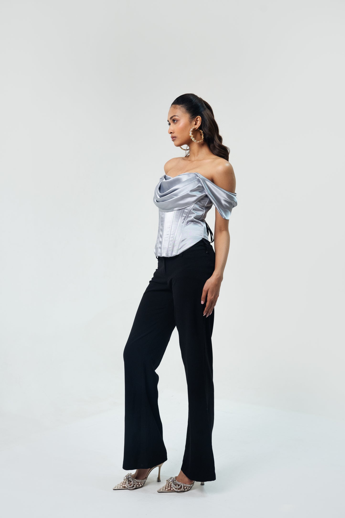 Silver Cowl Corset