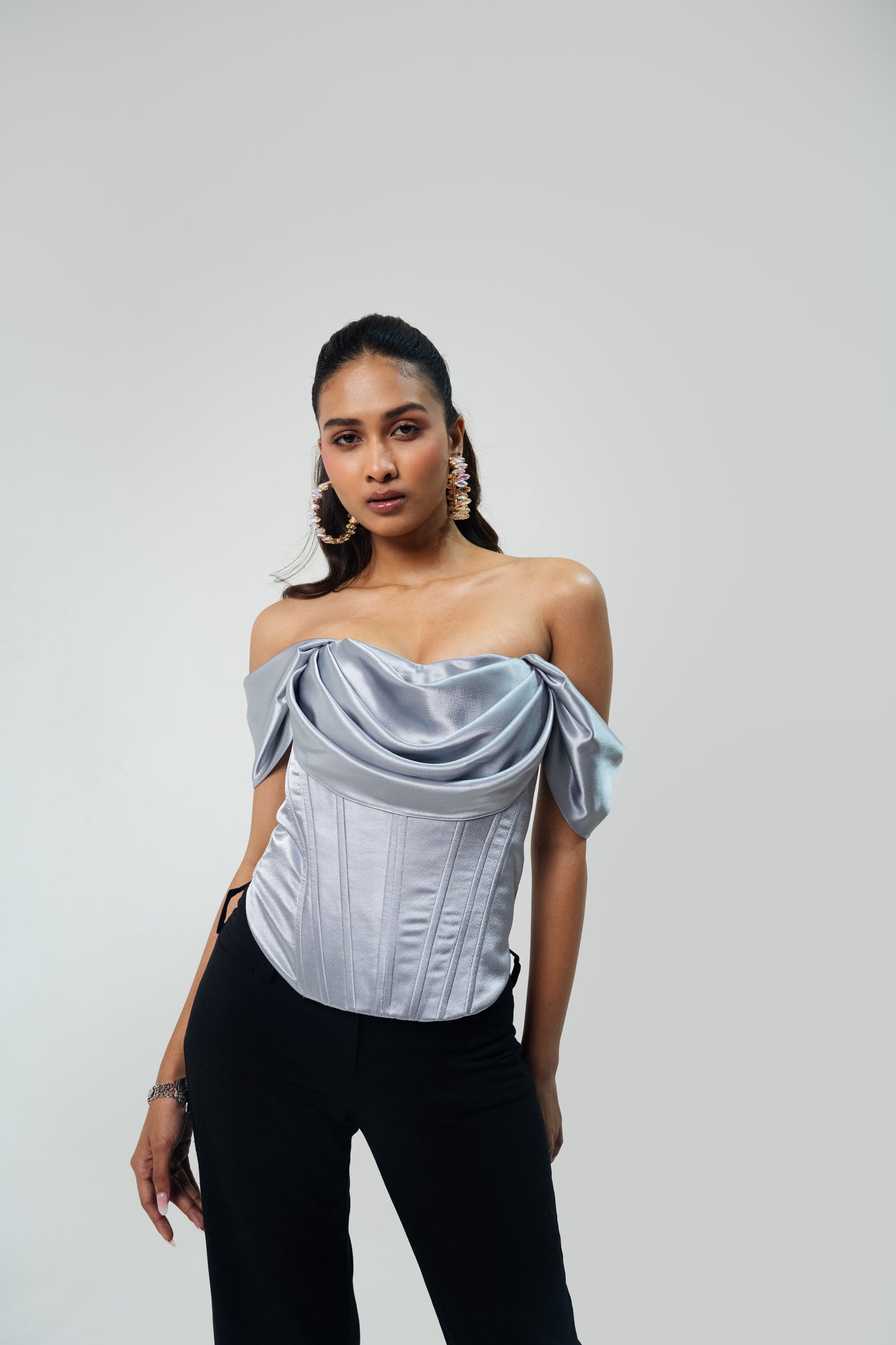 Silver Cowl Corset